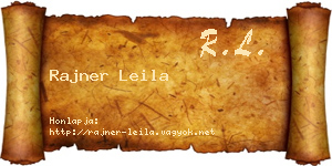 Rajner Leila névjegykártya